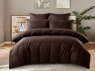 Постельное белье однотонное/сатин/Шоколад Постельное белье однотонное/сатин/Шоколад