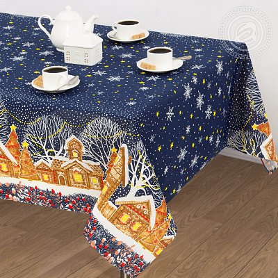 Скатерть Полночь (рогожка)
